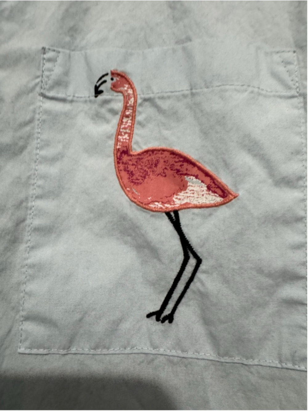 LOFT flamingo button up top sz xs ptp 19" - Picture 3 of 4